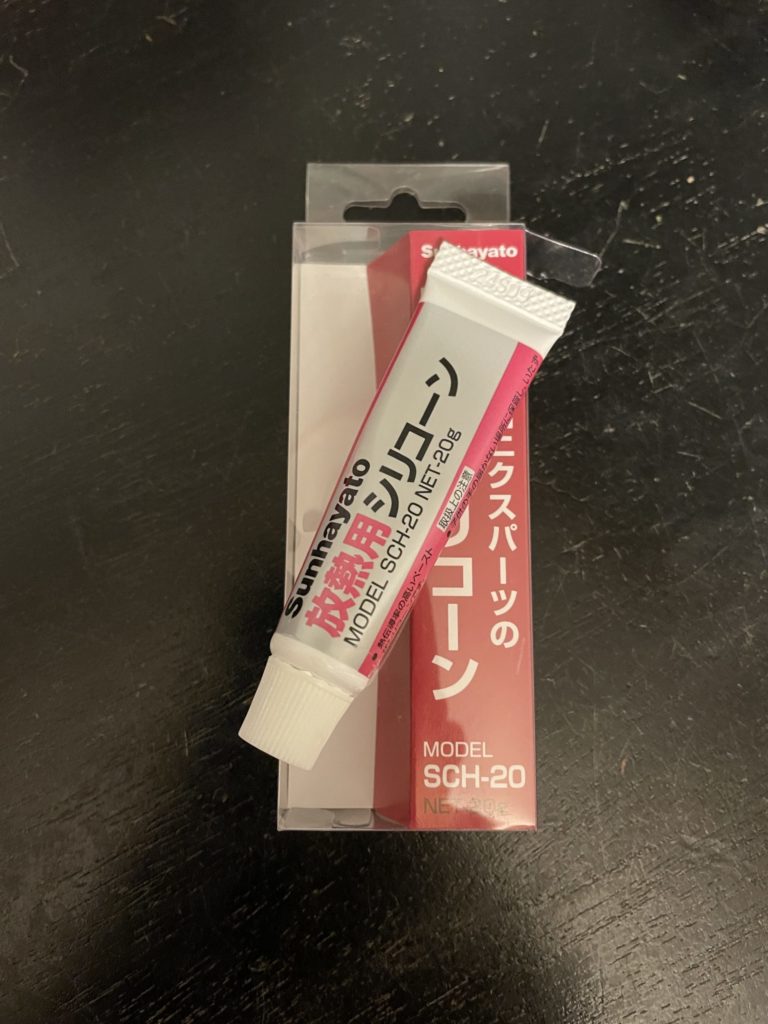 温度計をペルチェ素子を密着させるための放熱用シリコーンの画像