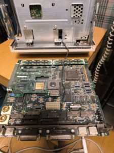 Macintosh SE ロジックボード アクセラレータカード搭載状態