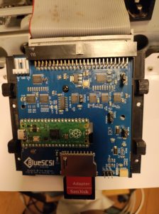 Macintosh SE BlueSCSI 基板 接続状態 SDカード