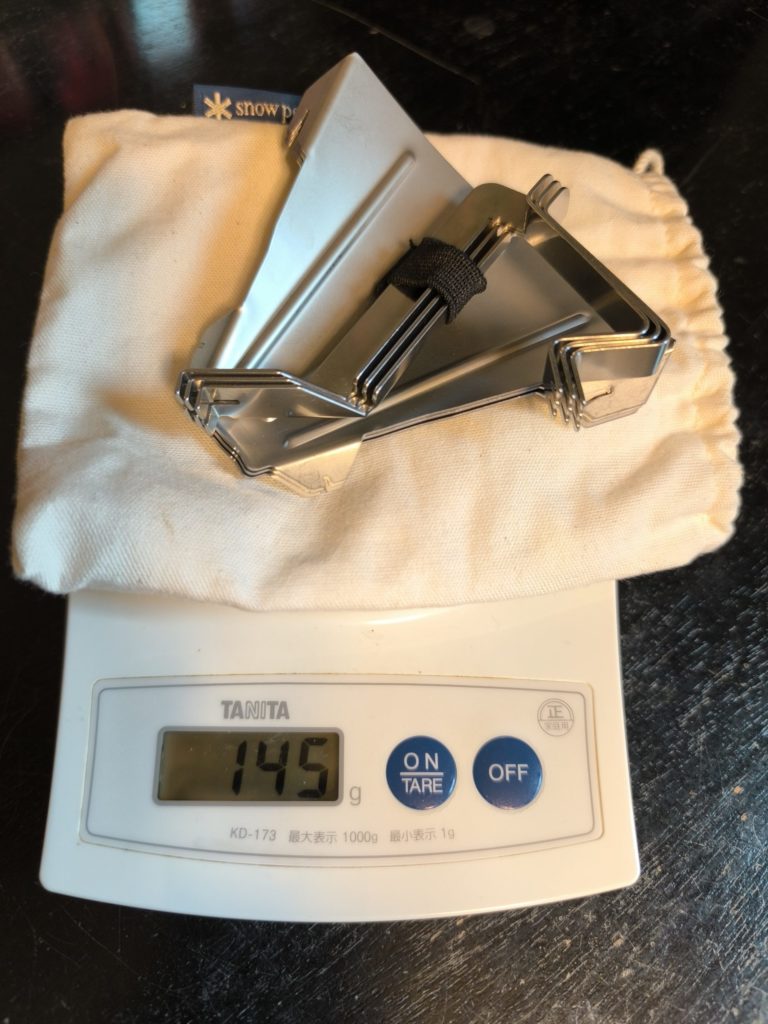スノーピークドリッパー重量145g 計量結果