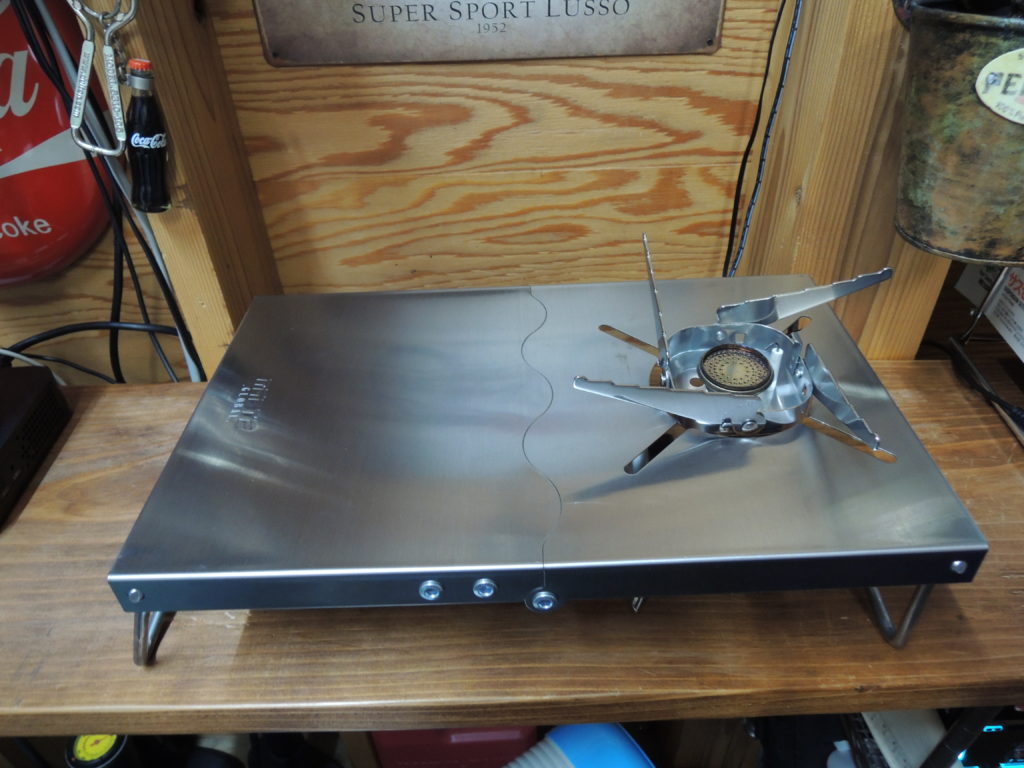 N-project ステンレス遮熱板
【イワタニ ジュニア バーナー CB-JCB 専用】折り畳み式テーブルのセット図